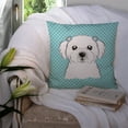thumbnail image 3 of Dog Face Checkerboard Design Fabric Decorative Pillow, 3 of 4