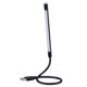 thumbnail image 1 of 2 lámparas de lectura LED USB, flexible, regulables, interruptor táctil, cuello de cisne, luz USB, lámpara portátil para libros, ordenador, cama, negro y plateado, 1 of 5