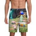 thumbnail image 3 of Lsque Pikmin Mens Sleep Pajama Shorts,Short Pajama Pants, Cotton Ultra-Soft Knit-X-Large, 3 of 9