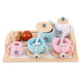 thumbnail image 2 of Juegos de imaginación en la cocina,Té Taza de café Vajilla Juego de cocina Juego,Bandeja de platillos de madera Juego de rol para niños,Cucharas Tenedores Vajillas Cocina, 2 of 4