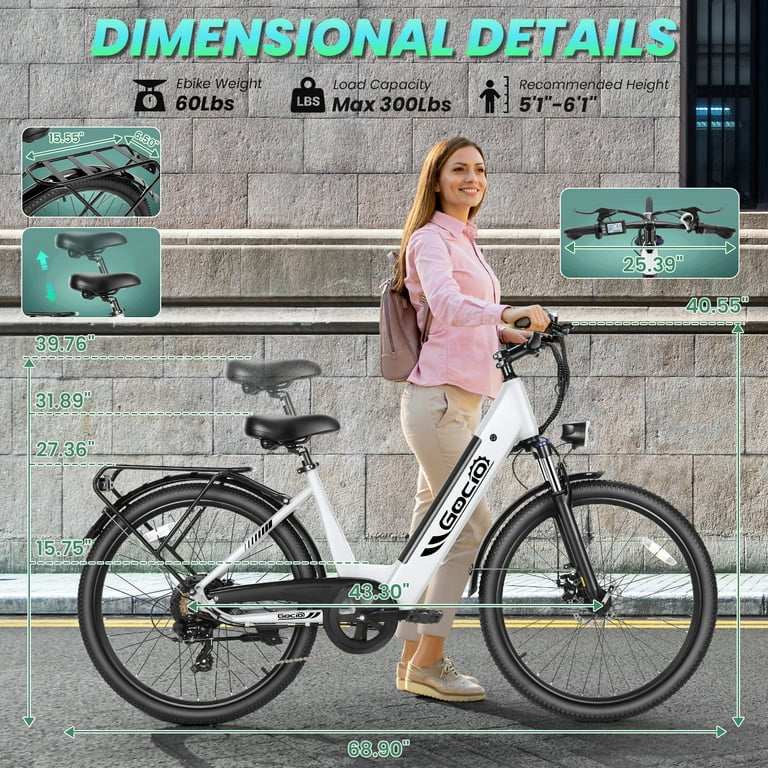  Peak - akikooo Gocio Peak 750W Electric Bike For Adults, 26