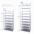 thumbnail image 4 of SalonMore 10 Tiers Shoe Rack with Dustproof Cover Closet Shoe Storage Cabinet Organizer,Wine Red, 4 of 6