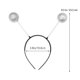 thumbnail image 4 of 1 juego de 10 diademas para el cabello con antena brillante y encantadora, diademas de bola de resorte (negro plateado), 4 of 5