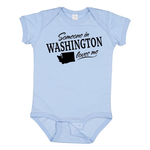 Inktastic Someone in Washington Loves Me Boys or Girls Baby Bodysuit