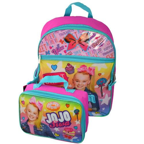Licensed Jojo Siwa 16" Backpack With Detachable Matching Lunch Box