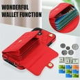 thumbnail image 3 of iPhone 16 RFID Para Que Bloquea la Funda Protectora para Billetera, Tapa Magnética con Ranuras para Múltiples Tarjetas, Bolsillo con Correa para el Hombro y Correa para la Muñeca Desmontable, 3 of 8