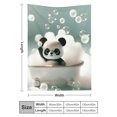 thumbnail image 3 of FCXZI Cute Panda Warm Cozy Decorative Blanket Flannel Durable Soft Lightweight Multifunctional Gift Blanket for Sofas, Travel, Camping, Beds and Chairs 30x40in, 3 of 7