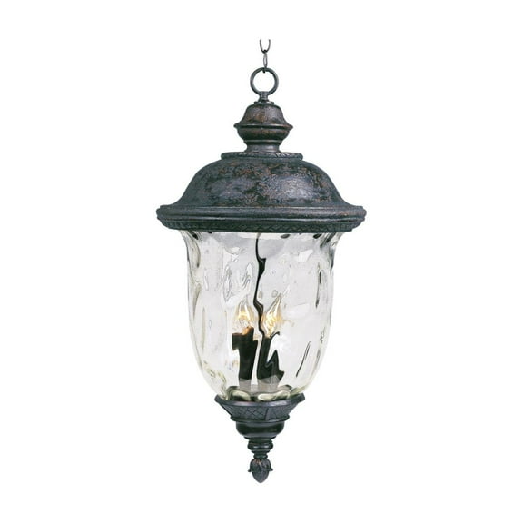 Maxim Carriage House VX Three Light 24-Inch Outdoor Hanging Lantern - Oriental Bronze - 40427WGOB