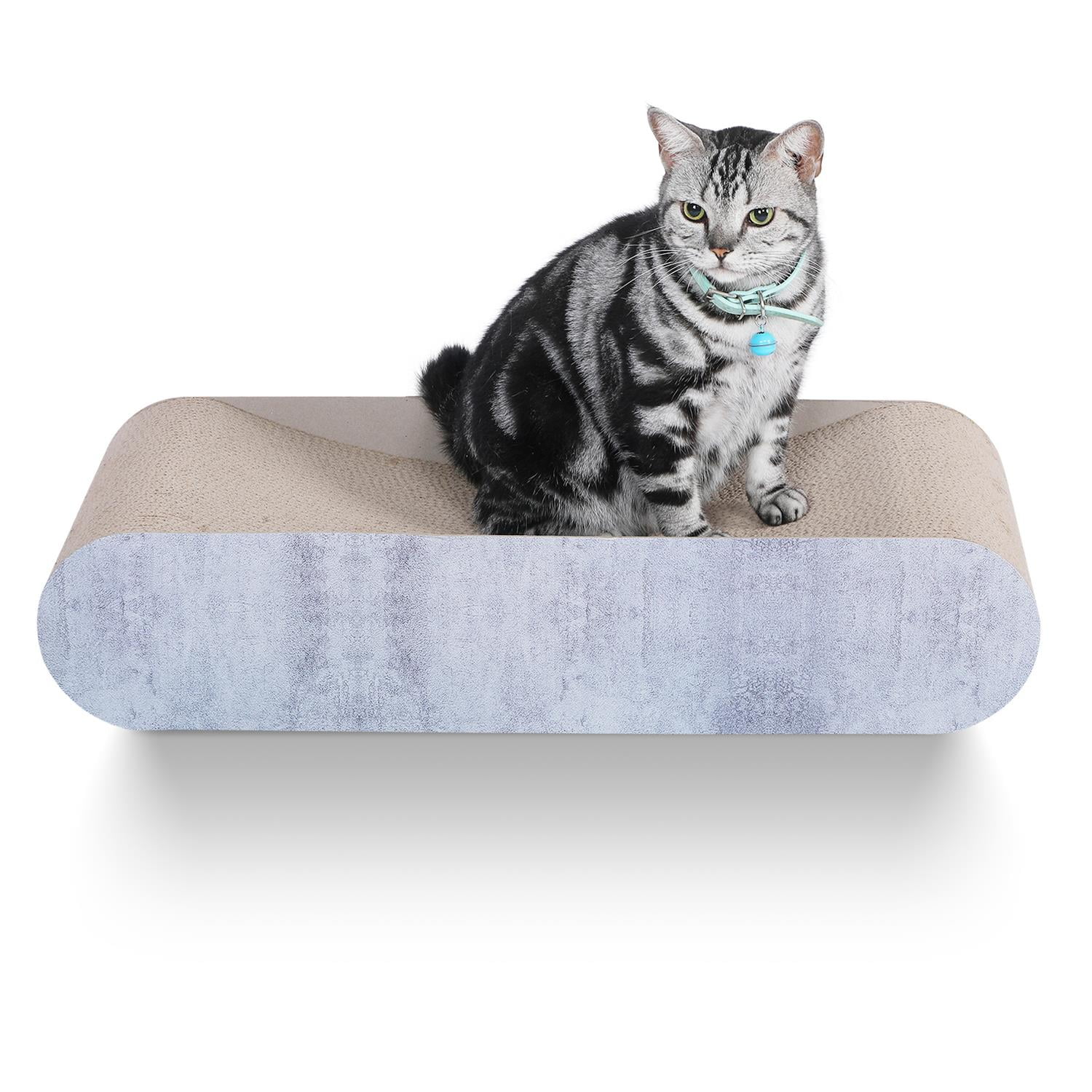 Pefilos 19" Cardboard Cat Scratcher Bed, Cat Scratch Pad House, Recyclable Corrugated Cat Scratching Toy, Stable and Durable, Beige Pefilos 19" Cardboard Cat Scratcher Bed, Cat Scratch Pad House, Recyclable Corrugated Cat Scratching Toy, Stable and Durable, Beige