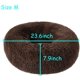 thumbnail image 5 of Modern Soft Plush Round Pet Bed for Cats or Small Dogs, Mini Medium Sized Dog Cat Bed Self Warming Autumn Winter Indoor Snooze Sleeping Cozy Kitty Teddy Kennel (20'' D x 8'' H, Light Grey), 5 of 5