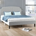 MUZZ Queen Bed Frame with High Headboard, Upholstered Platform Bed with