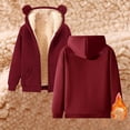 thumbnail image 2 of BOOMNY Women's Long Sleeve Fleece Hoodies Solid Pullover Hoodie for Women Trendy Zip Up Warm Fall Winter Hooded Sweatshirts With Pocket, 2 of 5