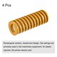 thumbnail image 3 of Troquel Resorte, 4uds 30mm OD 90mm Largo Espiral Estampado Ligera Carga Compresión Troquel Resortes para 3D Impresora Eléctrica Pieza, Amarillo Unique Bargains Resorte de compresión, 3 of 5