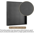 thumbnail image 4 of Hanobe Square Extra Large Ottoman Tray：Black Leather Decorative Tray with Handles for Ottoman Table Topper Coffee Table Living Room 22" x 22", 4 of 9