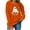 Orange, variant on Womens Sweatshirts Halloween Printed Round Neck Long Sleeved Sweatshirts,Tops for Women Beige