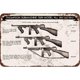 thumbnail image 1 of Pistola Placa Metal Vintage Pintura Hierro Rectangular Arte Pared Bar para El 30x20cm, 1 of 9