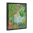thumbnail image 2 of Stupell Industries Eclectic Flamingos in Dotted Pond Black Floating Frame Canvas Art, 17 x 21, by Nabeela Rumi, 2 of 8