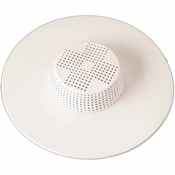 Peerless SelfSealing Rubber Hair Catcher in White.