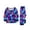 Kids, variant on Halloween Pajamas, Halloween Matching Family Pajamas Purple Blue Colorful Ghost Print Long Sleeve 2Pcs Pj Set Soft Sleepwear Nightwear Loungewear Holiday Party Costume Fun Spooky Season for Family
