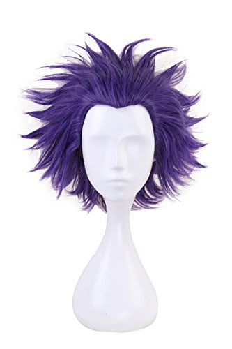 short purple wig