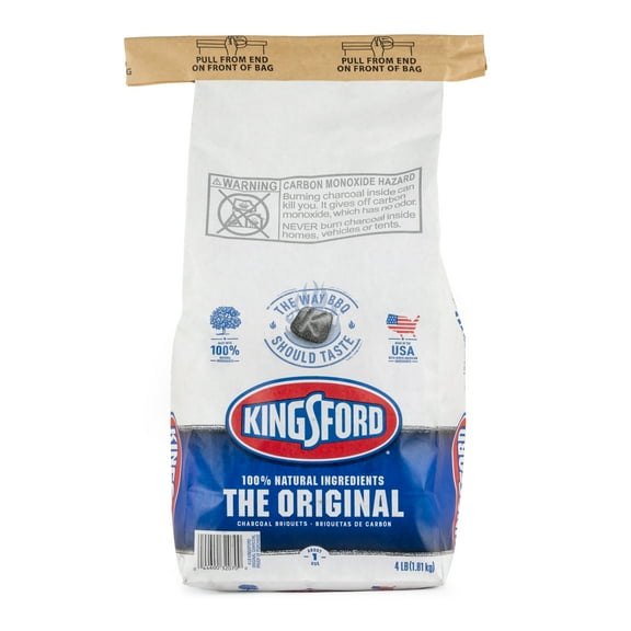 Kingsford 10044600320707 Wood Charcoal Briquette, 4 lb Bag