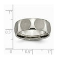 thumbnail image 2 of Titanium Faceted 8mm Satin Band Ring - Size 7.5, 2 of 2