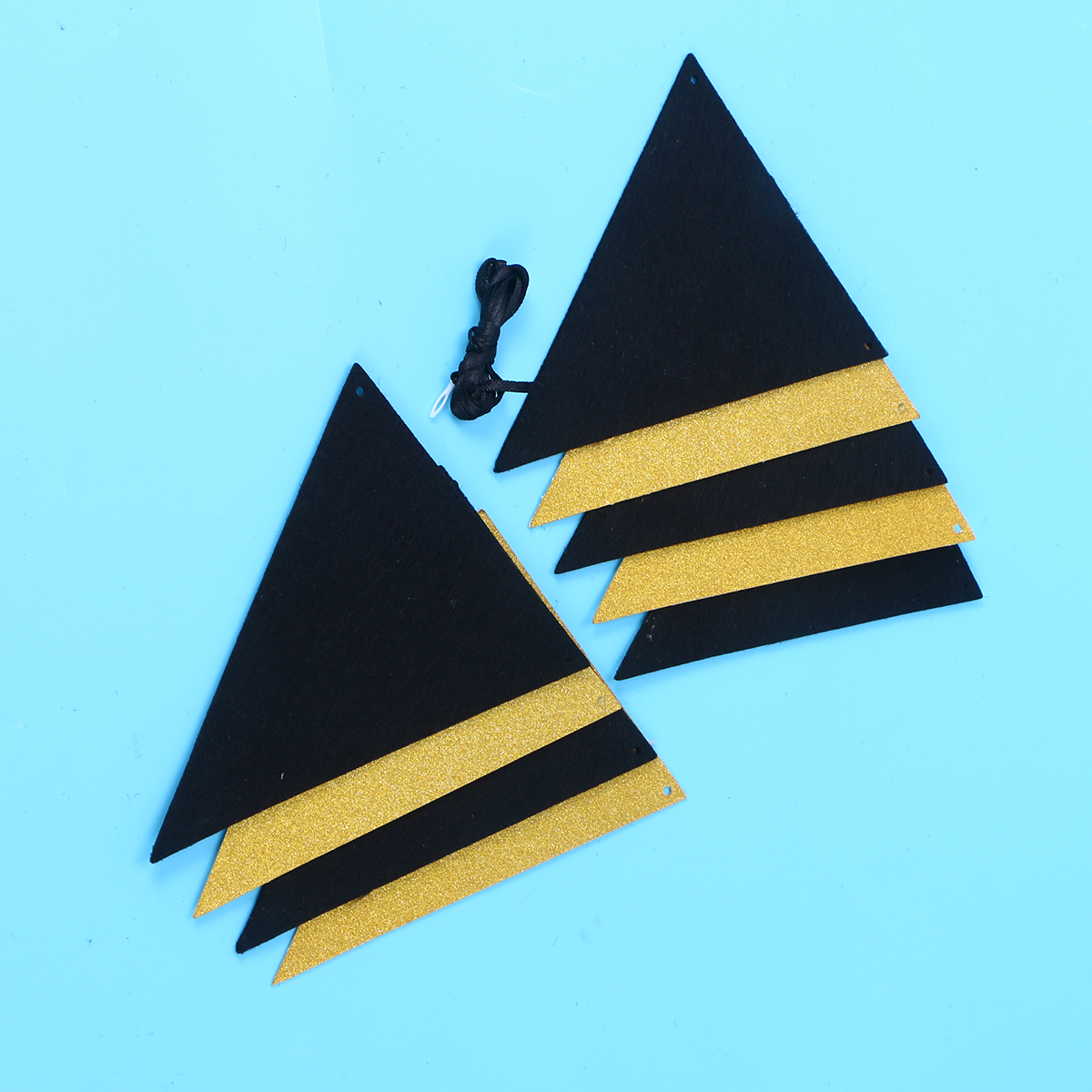 Black And Gold Party Decorations Triangle Pennant - Temu