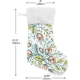 thumbnail image 2 of Coolnut 17.7 Inch Christmas Stockings, 1 PCS Floral Pattern Presonalized Large Stocking Sock for Family Holiday Xmas Party Decorations, 2 of 7