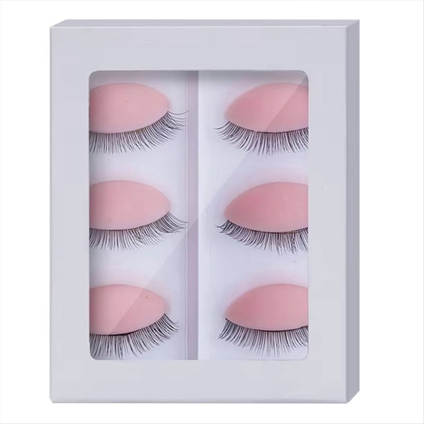 Párpados de Repuesto para Cabeza de Maniquí de Pestañas, Párpado Extraíble con Extensión de Pestañas, Cabeza de Maniquí de Pestañas de Entrenamiento C