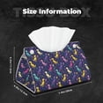 thumbnail image 6 of Lsque Colorful Dinosaur Printed Long Tissue Box Cover Holder, Facial Paper Organizer Dispenser,Triangle with Bottom Belt, PVC Leather Decorative Organizer, 6 of 9