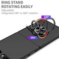thumbnail image 4 of Compatible with Galaxy Z Flip 2020 Case with Ring Grip Anti-Drop, Allytech Ultra Slim Matte PC Shockproof Finger Ring Holder Car Mount Supported Stand Case for Samsung Z Flip/Z Flip 5G 2020, Black, 4 of 8