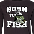 thumbnail image 4 of Inktastic Born to Fish Long Sleeve Youth T-Shirt, 4 of 5