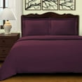 thumbnail image 1 of Soft and Durable Long-Staple Cotton Duvet Cover Set - Cal King, Plum, 1 of 6