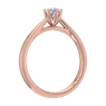 thumbnail image 2 of 1/4 Carat Prong Set Solitaire Diamond Engagement Ring Band in 14K Rose Gold (Ring Size 5), 2 of 5