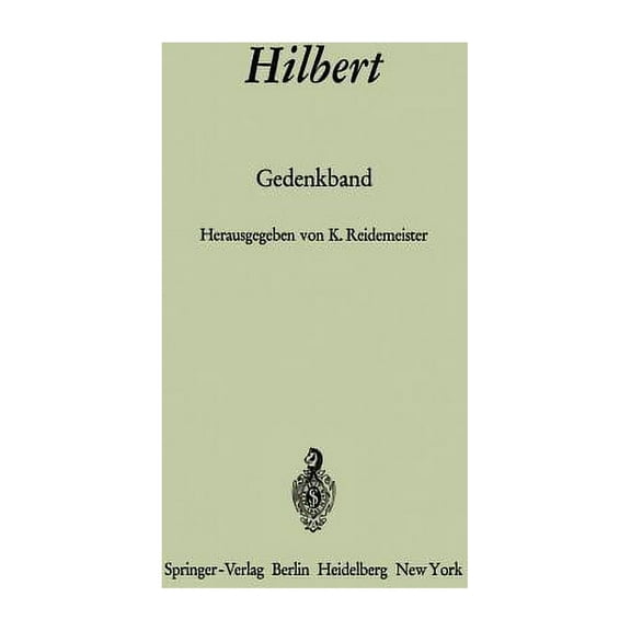 Hilbert: Gedenkband, (Paperback)