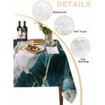 thumbnail image 2 of Marble Turquoise Table Cloth, Abstract Gold White Brick Stone Motif Waterproof Tablecloth for Rectangle Tables, Reusable Washable Fabric Table Cover for Restaurant Kitchen Dining Tables 60"x84", 2 of 6