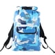 thumbnail image 1 of Greeniant Bolsa seca impermeable 22L Mochila de camuflaje de gran capacidad Mochila con hebilla con bolsillo para teléfono Paquete de deportes Deportes acuáticos Camuflaje Azul, 1 of 6