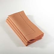 6100C 24/7 Everyday Collection Persimmon Hemstitched Dinner Napkin, 20" Square-Set of 4 pcs, 12 Pieces
