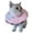 White and Pink, variant on Pet Collar, Elizabeth Cat Recovery Cone Collar After Surgery Waterproof E-Collar Adjustable for Cat Dog (S, Pink Wave)