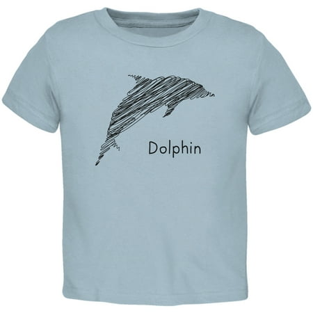 

Dolphin Scribble Drawing Light Blue Toddler T-Shirt - 3T