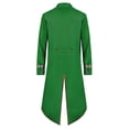thumbnail image 2 of TiaoBug Men's Gothic Tailcoat Steampunk Jacket Medieval Frock Coat Victorian Halloween Party Cosplay Costume Green M, 2 of 4