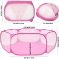 thumbnail image 5 of Outdoor Foldable Pet Playpen Breathable Small Animals Tent Transparent Pet Exercise Fence Rabbit Play Pen Cage for Small/Medium Dogs, Designed for Camping, Yard(Pink), 5 of 5