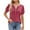 Wine, variant on Fesfesfes Girls Crop Top Fashion Casual Women's Solid Short Sleeve Round-neck Fold Button T-shrit Top Blouse Winter Tops for Women M(US:6)