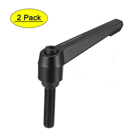 

Uxcell M10 x 40mm Adjustable Clamping Lever Handle with Stud Black 2 Pack