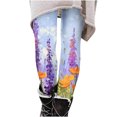 thumbnail image 7 of jjayotai Women's Floral Print Capri Leggings, High Waisted Tummy Control Tight Pants for Running Exercise Yoga Gym Workout Trousers, 7 of 7