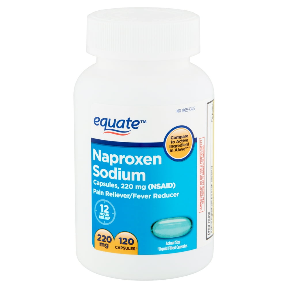 Equate Naproxen Sodium Capsules, 220 mg, 120 count