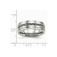 thumbnail image 6 of Stainless Steel Brushed and Polished Twisted 7.00mm Band Size: 8; for Adults and Teens; for Women and Men, 6 of 6
