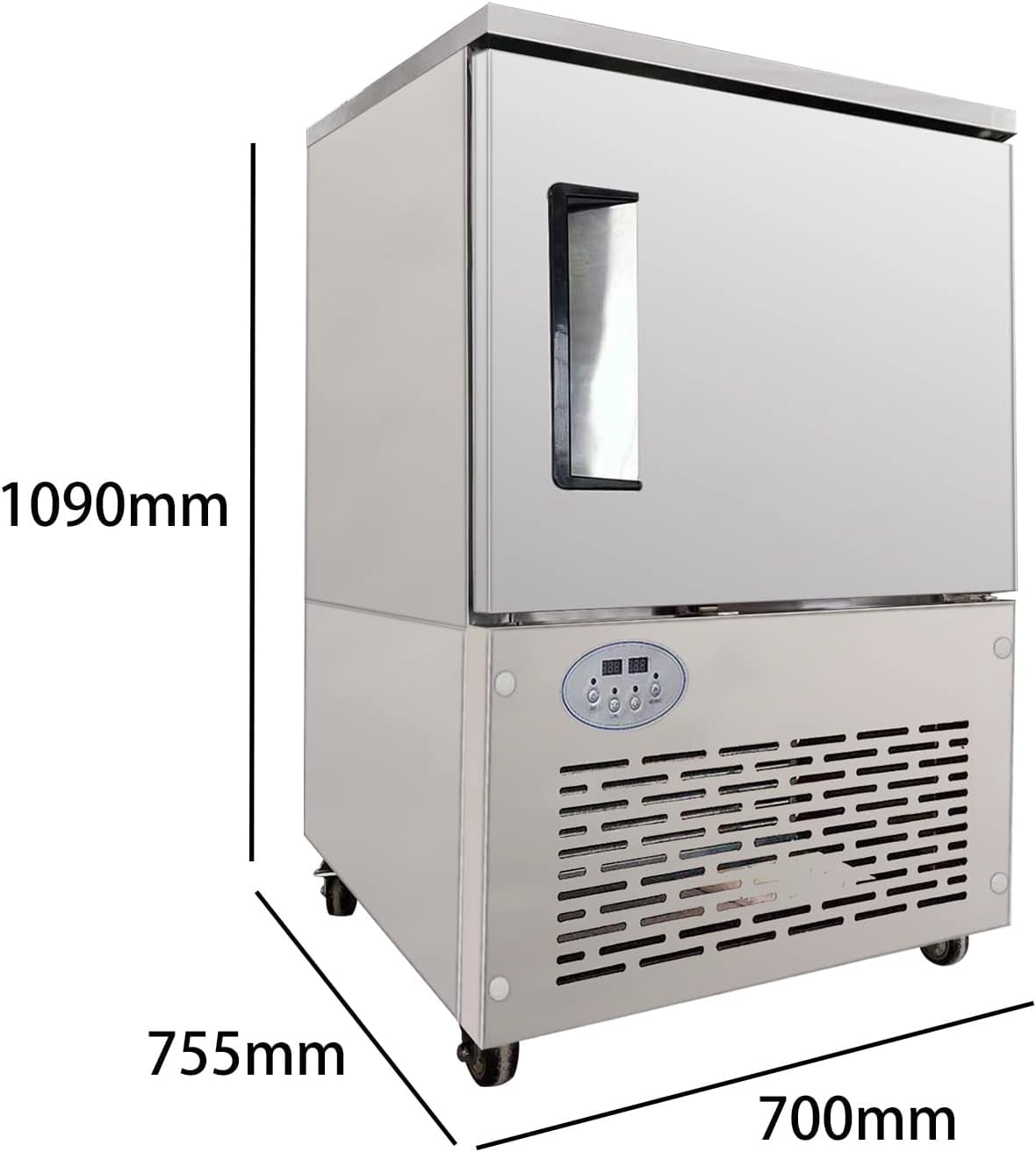 Blast Chiller Commercial Blast Freezer 150L 5 Trays, Blast Chiller Freezer, Gelato Ice Cream Freezer, Stainless Steel Blast Chiller for Baking, Dumplings, Meat, Seafood, Fish, Bread