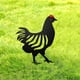 thumbnail image 2 of Estacas de metal con silueta de pollo para jardín, decoración de césped, adornos de metal Gallina, 2 of 6