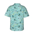 thumbnail image 3 of Balery Hawaiian Style Print Men's Hawaiian Shirts Short Sleeve Beach Shirt Relaxed Fit Vacation Button Down Shirts-Large, 3 of 9